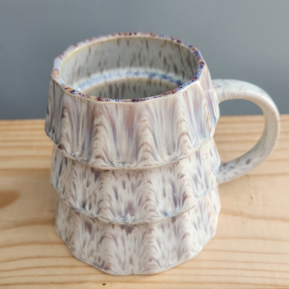 Christmas Tree Shaped Mug Glazed Stoneware Marble Pattern NWT - Picture 5 of 14